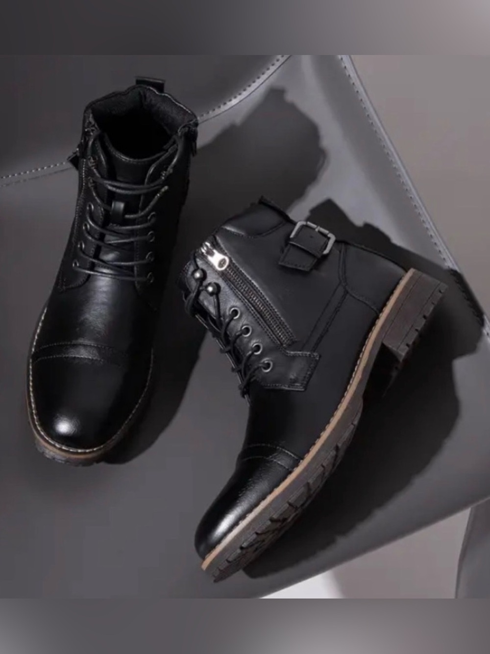 Men's motorcycle Black Boots